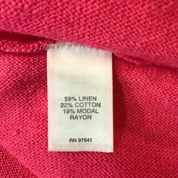 J. Jill Womens Open Front Linen Blend Knit Pink Cardigan XS - Picture 6 of 6